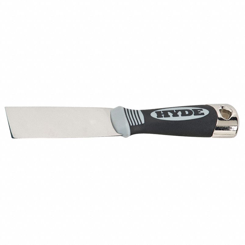 Putty Knife: 1 1/2 in Blade Wd, Stainless Steel 06108