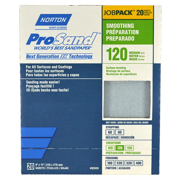 SANDPAPER MED 120G 20PK