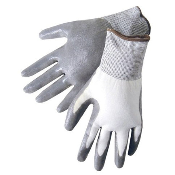 GREY/WHITE NITRILE GLOVES