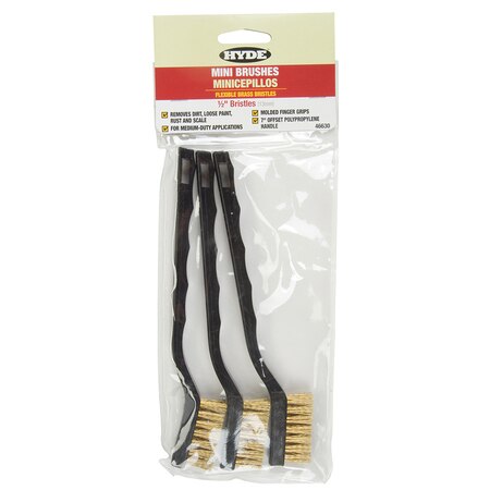 MINI BRASS BRUSH WIRE 3PK