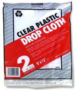 9 X 12  2 MIL PLASTIC DROP CLOTH