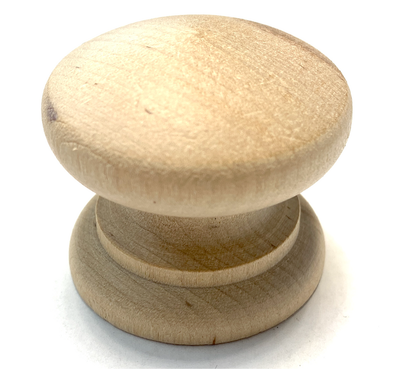 Wooden Knob with Base