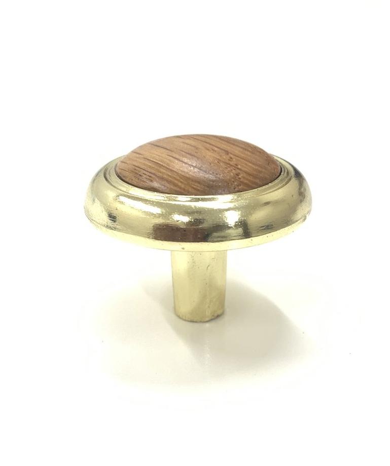 #K518-PBOK - Polishes Brass Oak Knob