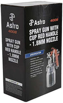 SPRAY GUN W/CUP-RED HANDLE 1.8MM NOZZLE
