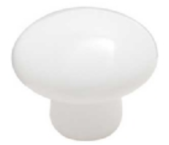 #K529 - 1 3/8" White Porcelain Knob